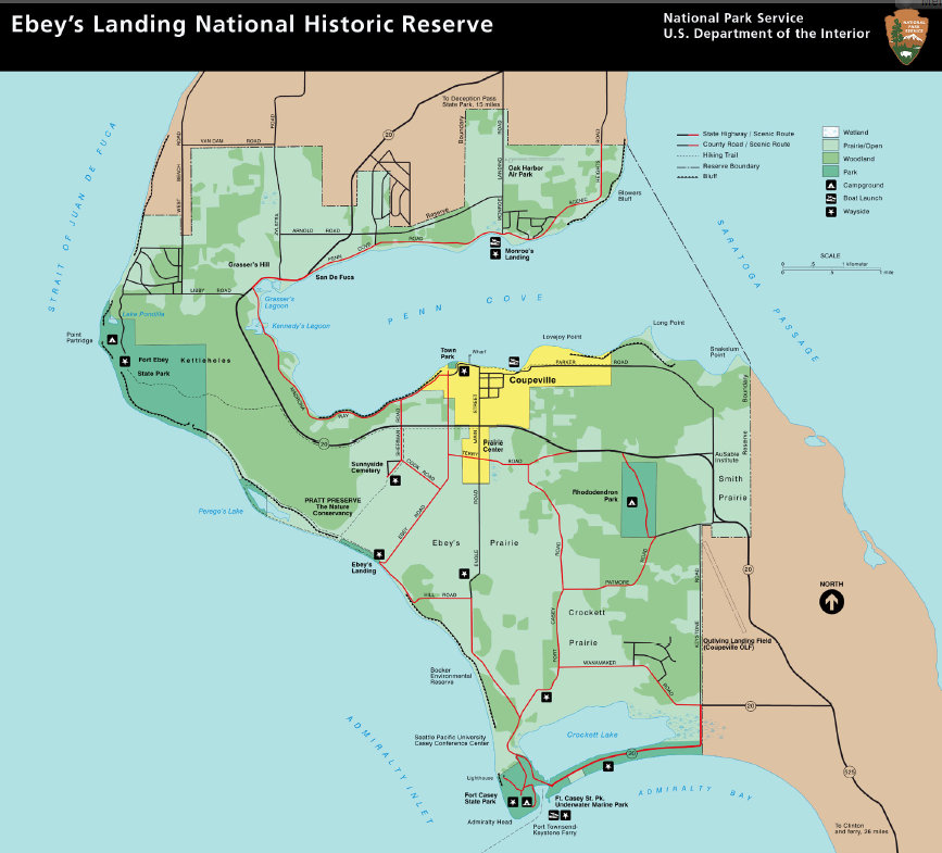 ebeys landing reserve map