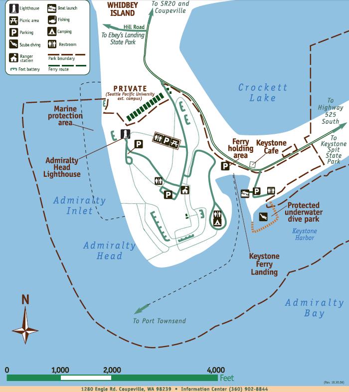 fort casey state park map