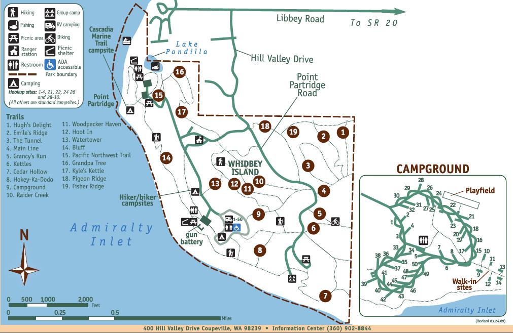 fort ebey state park map