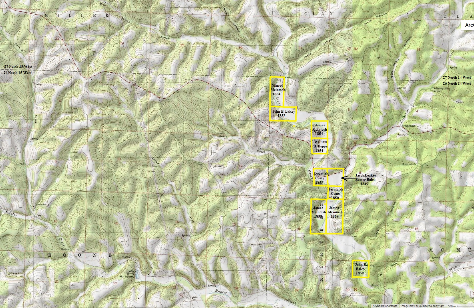 bryant creek map