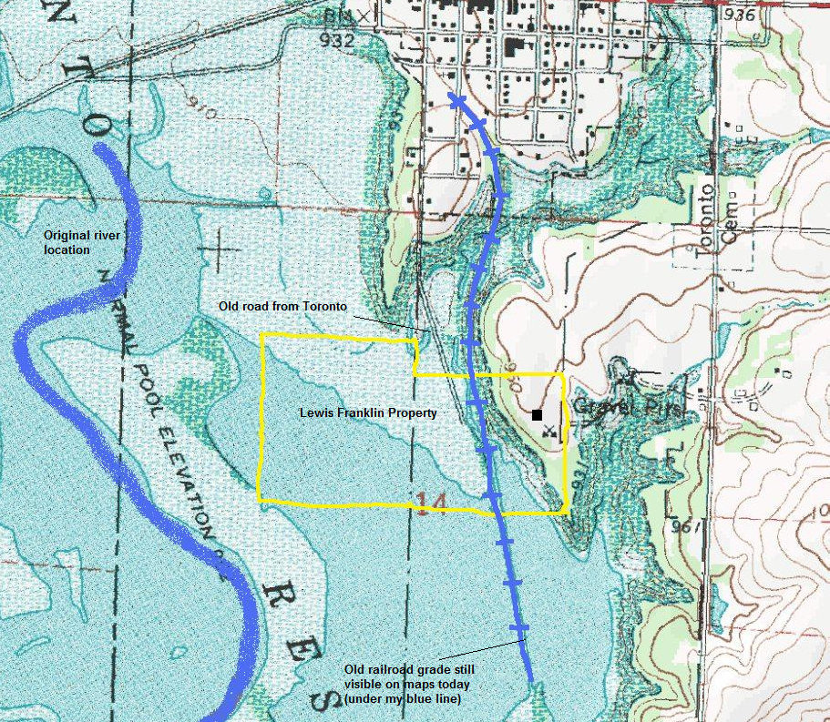 Toronto Kansas map