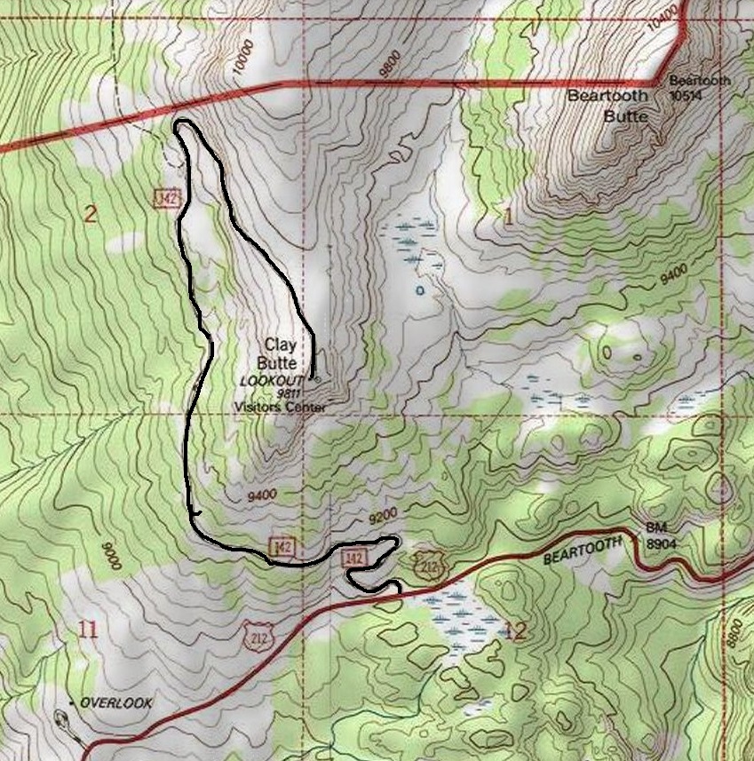 clay butte lookout map