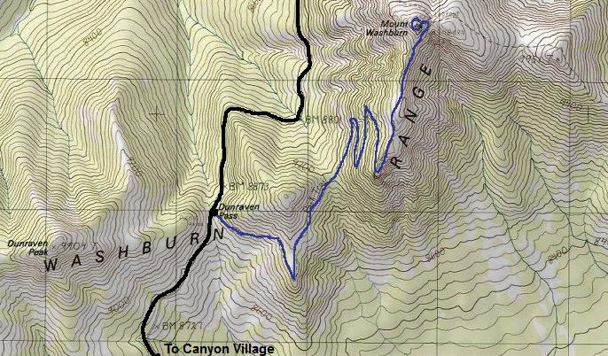 mount washburn map