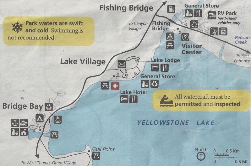yellowstone lake map