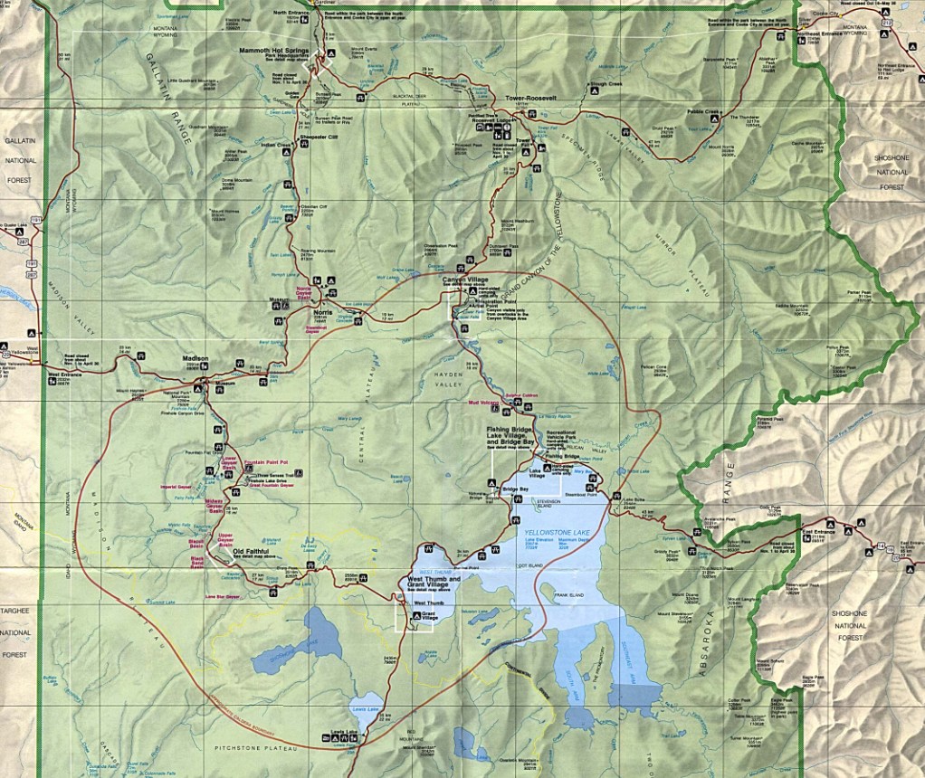 yellowstone park map