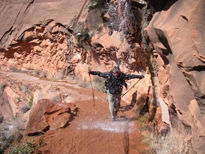 Angels Landing waterfall