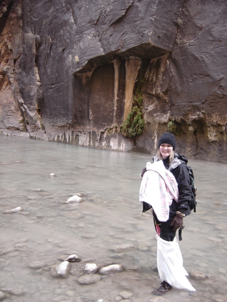 Hiking toward The Narrows