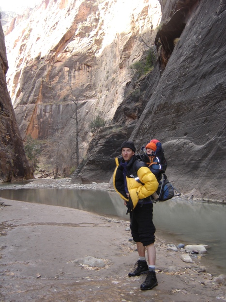 Hiking toward The Narrows