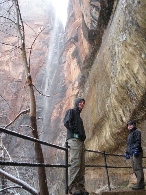 Weeping Rock during a winter 