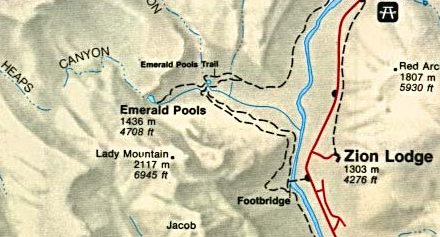 emerald pools map