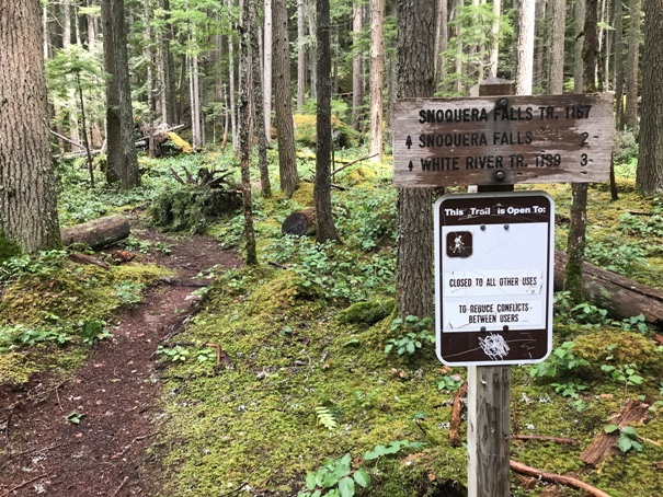 Snoquera Falls sign