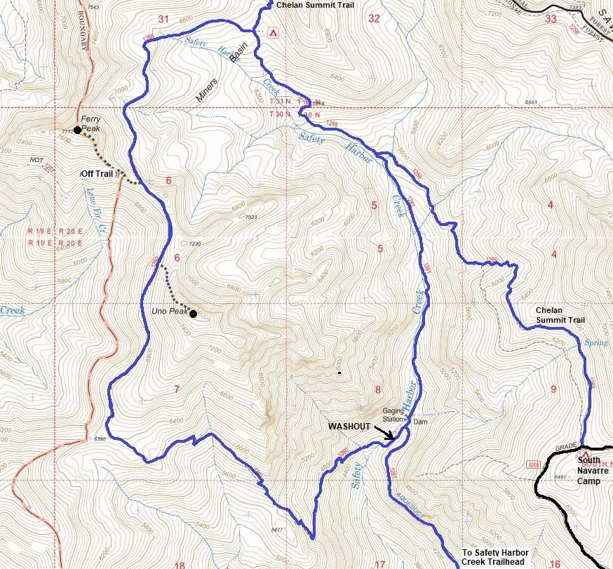 Uno Peak map