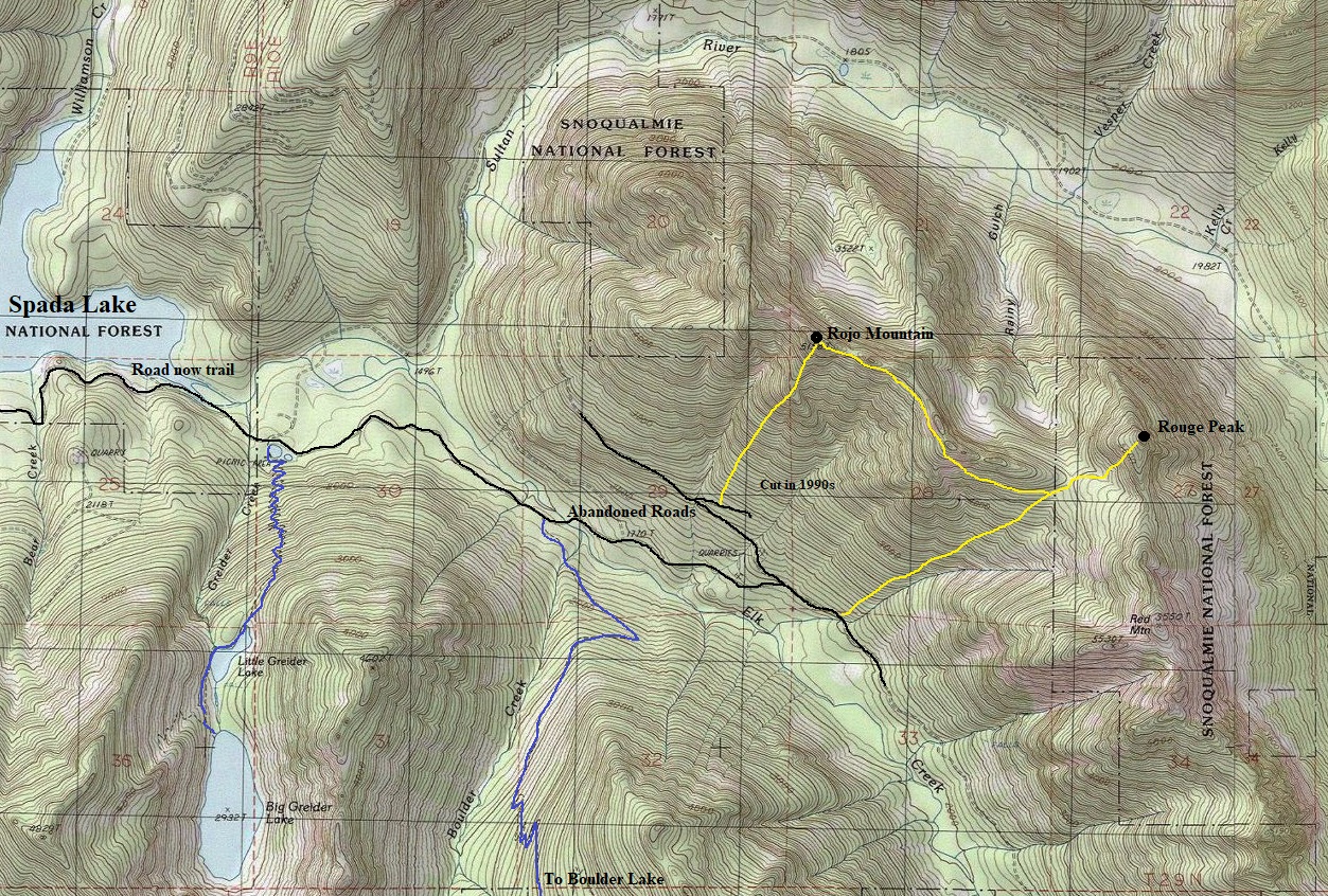 rojo peak map