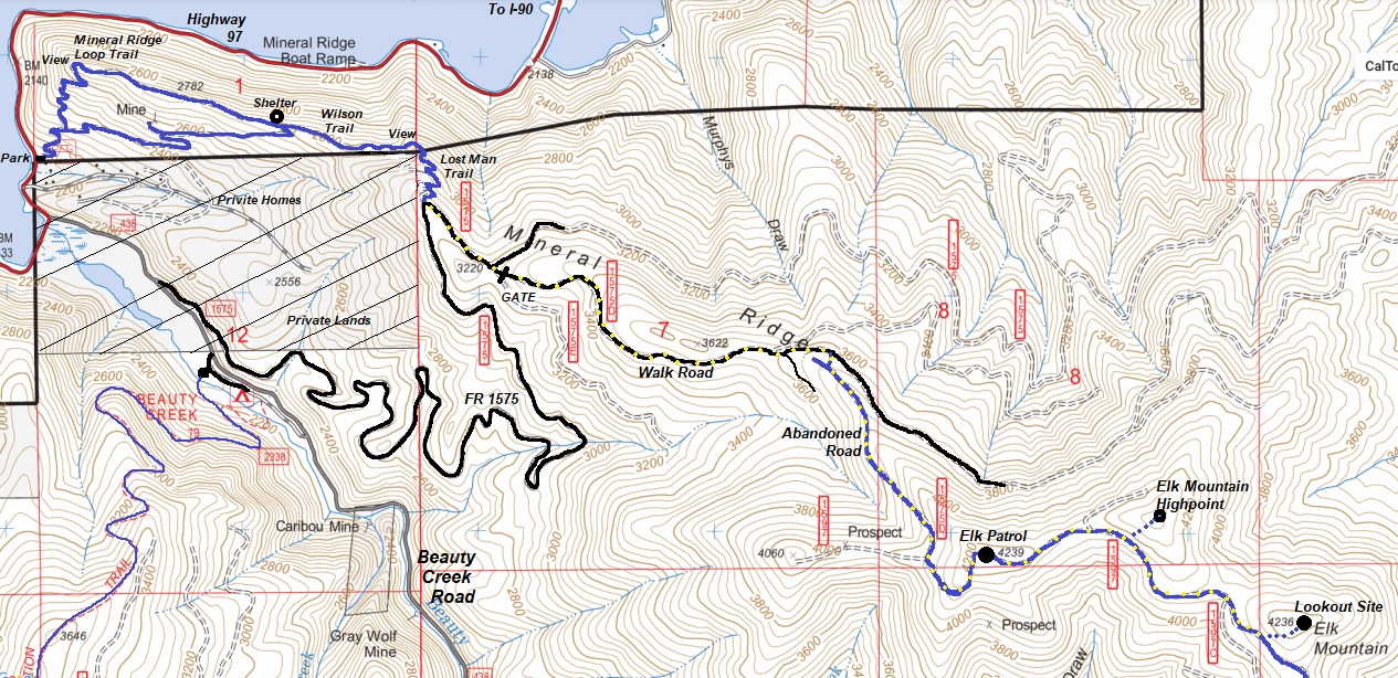 elk mountain map