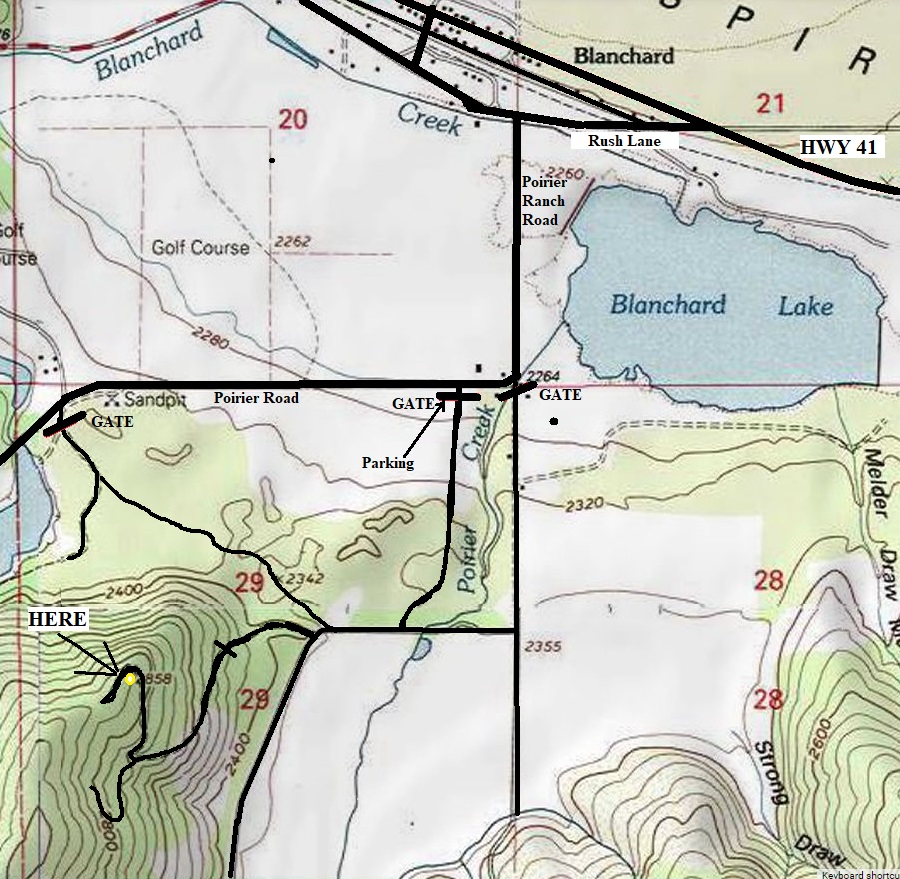 Poirier Tree Farm Lookout map