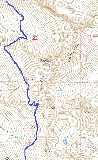 Jackita Ridge map
