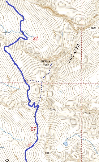 Jackita Ridge map
