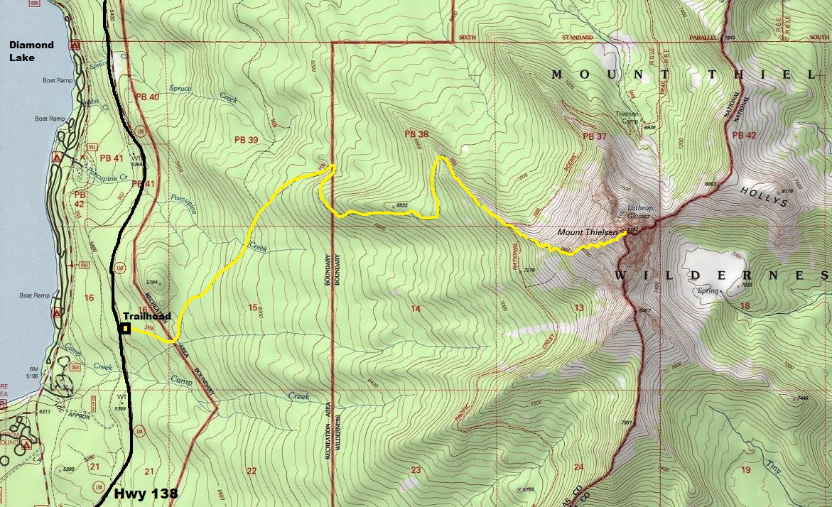 mount thielsen map