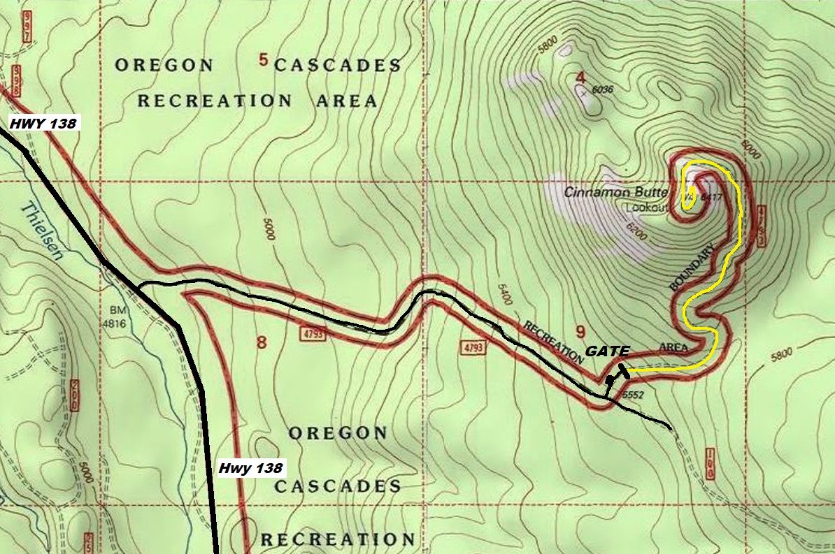 cinnamon butte map