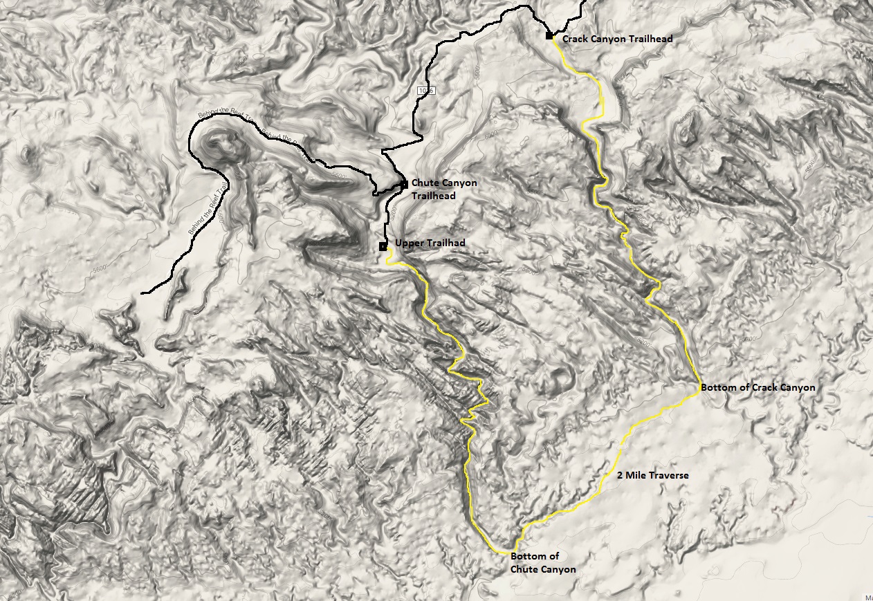 chute canyon map