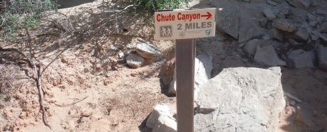 chute canyon sign