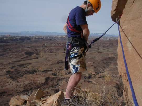 Belay for Temple Mtn.