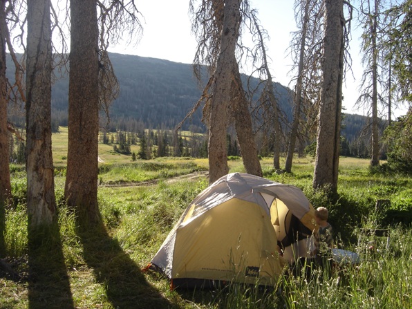 Camping below Tent Mountain
