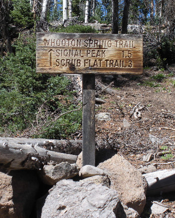 Trailhead sign