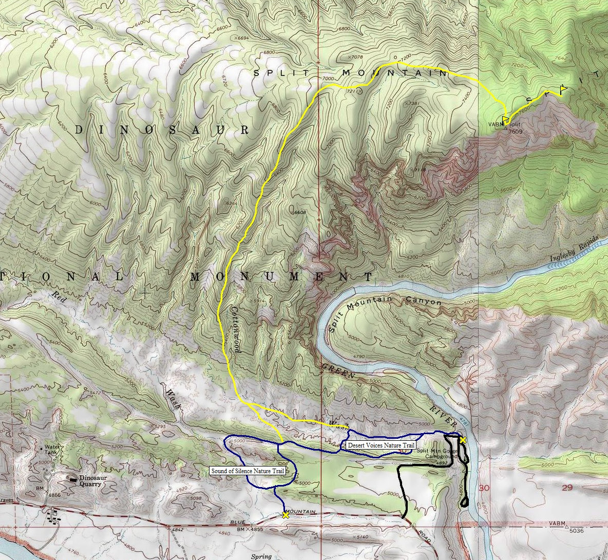 Split Mountain Map