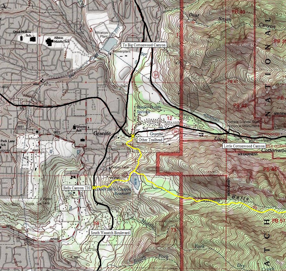 Bells Canyon Map