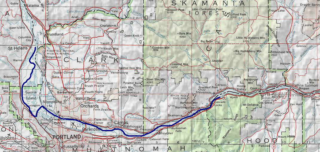 Columbia Gorge Map