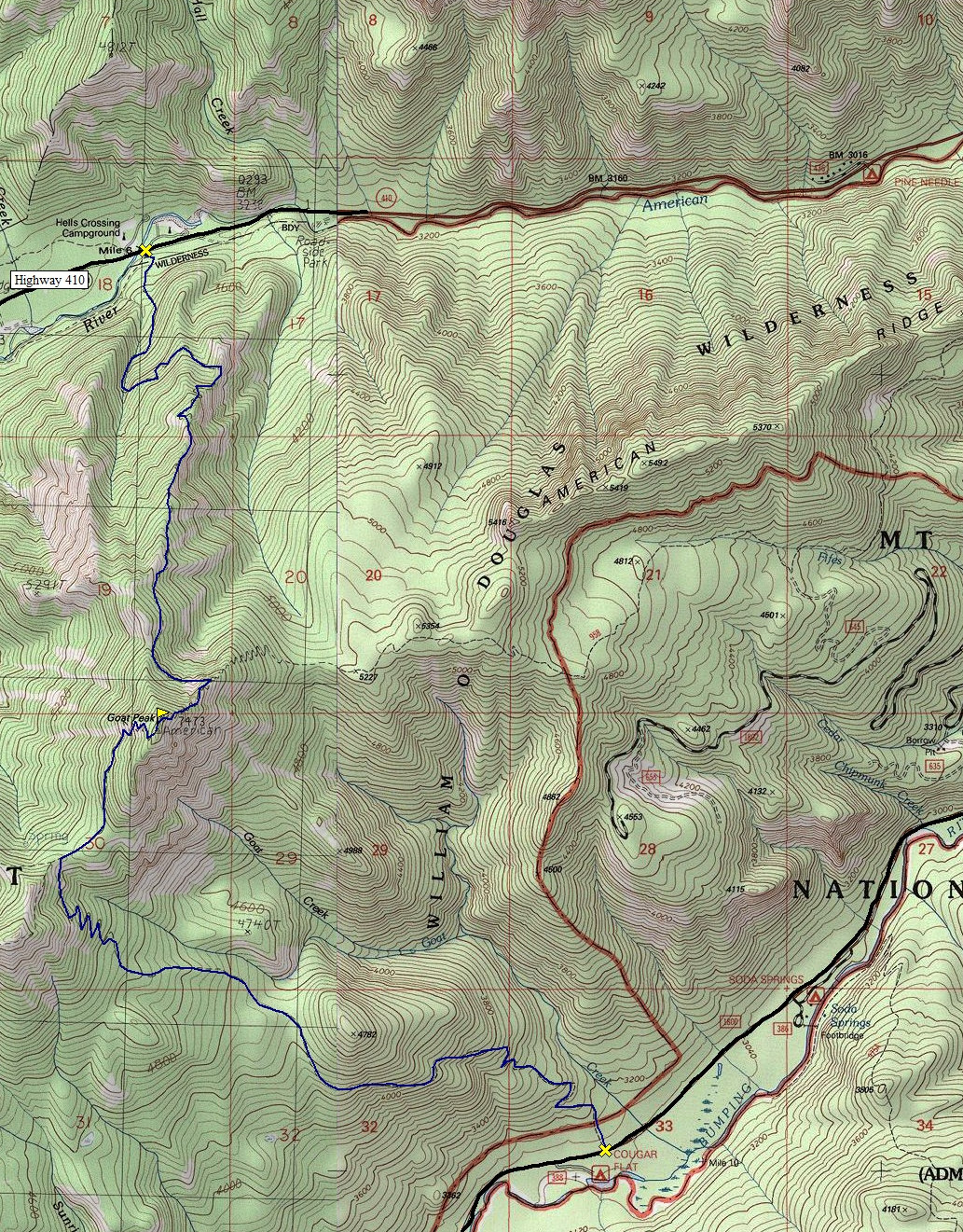 goat peak map