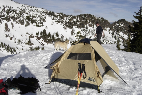 Camp above Rock Lake