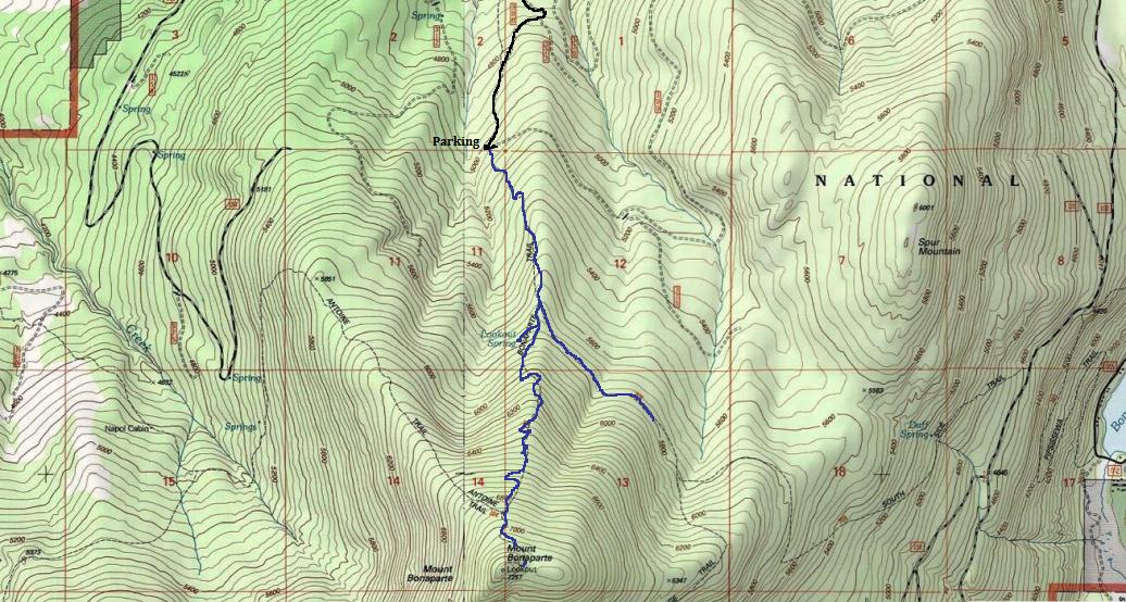 mount bonaparte map