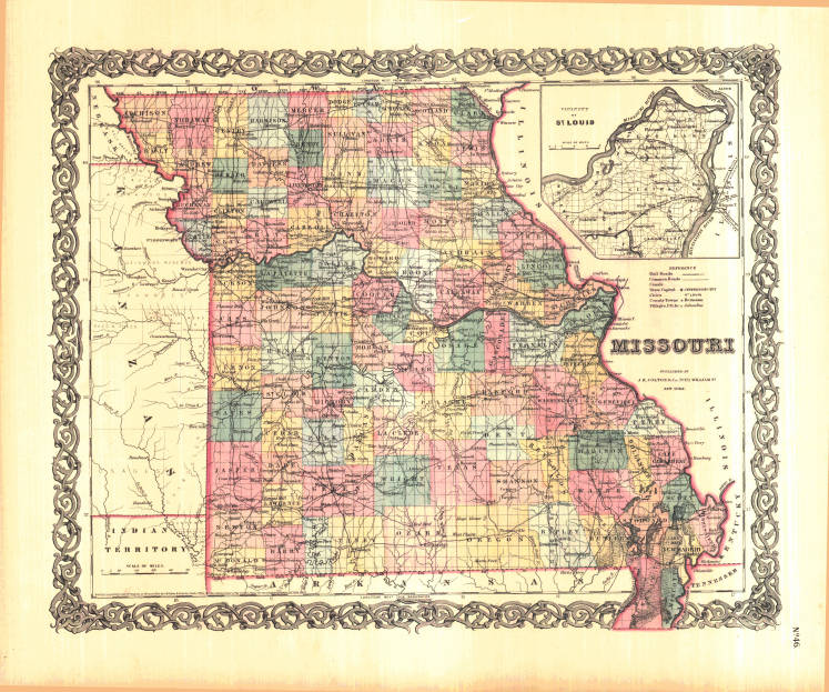 Missouri map 1855