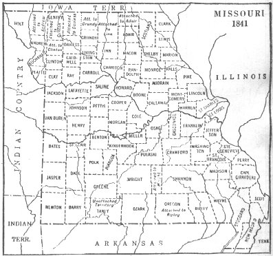 Missouri county map 1841